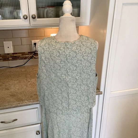 Cut Loose Vintage Two-Piece Green Maxi Dress Set Size Large - Picture 6 of 14